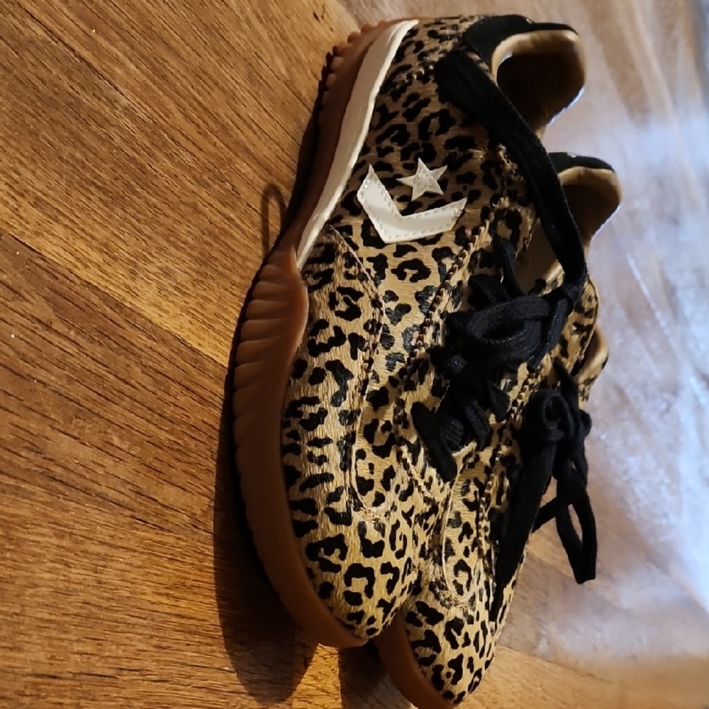 Converse Leopard Print Sneakers with Black Details